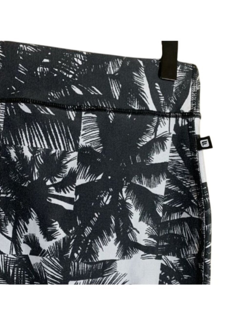 Fabletics Cora Stretch Pencil Skirt Hawaiian Tropical Black & White Midi Small - Picture 4 of 7